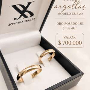 Par de Argollas Md Curvo