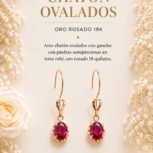 Aros chatón ovalados