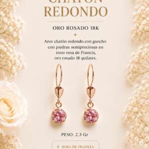 Aros chatón redondo