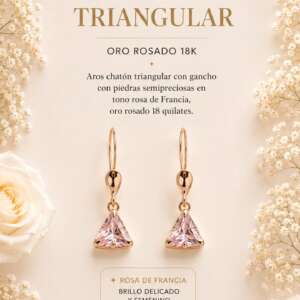 Aros chatón triangular