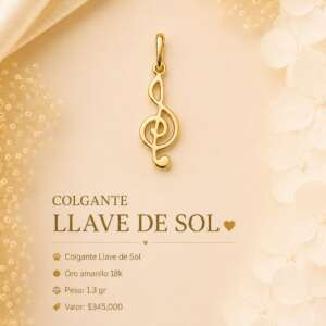 Colgante llave de sol