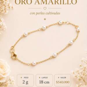 Pulsera perlas cultivadas