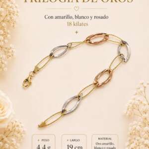Pulsera trilogía de oros