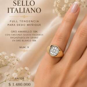Anillo sello italiano