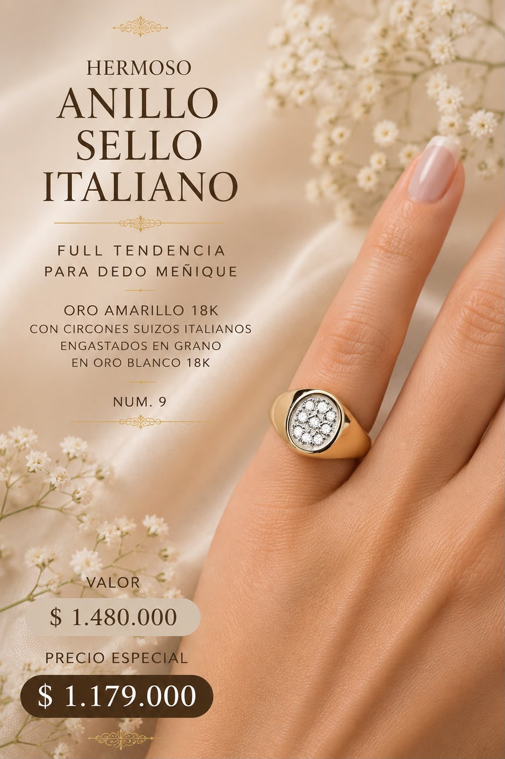 Anillo sello italiano