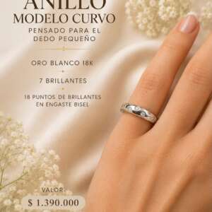 Anillo sofisticado curvo