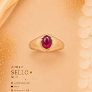 Anillo Sello Rubí